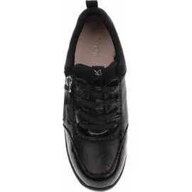 CAPRICE Damen Sneaker mit Reißverschluss Bequem, Schwarz 36 EU