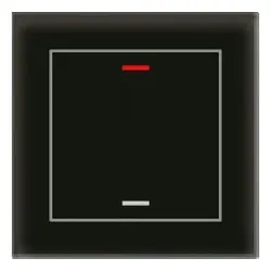 MDT BE-GTL10S.01 KNX Glastaster II Light 1-fach RGBW Schwarz Neutral BEGTL10S01