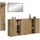 Möbel Boss STATION Garderobenkombination 258x192x37 cm braun
