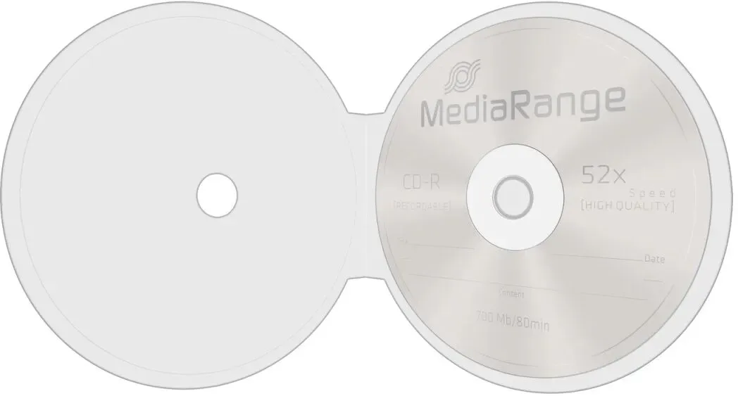 MediaRange BOX86 CD-Hülle C-Schalengehäuse 1 Disks Transparent