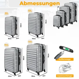 Kesser Koffer-Set 4-tlg. silber/kunststoff