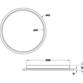 Trio LED-Deckenleuchte Phoenix Nickel matt Ø 45 cm