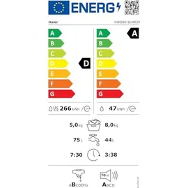 Haier HWD80-B14939 I-PRO SERIE 3 Waschtrockner (8 kg / 5 kg, 1400 U/min)