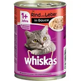 Whiskas 1+ mit Rind & Leber in Sauce 24 x 400 g