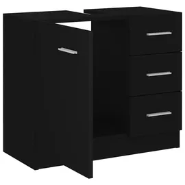 vidaXL Waschbeckenunterschrank 63 x 54 x 30 cm schwarz