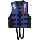 Rettungswesten Schwimmwesten Erwachsene, Auftriebsweste Schwimmende Sicherheitsweste Tank Top Für Stand Up Paddle, Jetski, Wassersport, Blau, XL