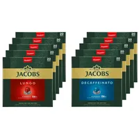 JACOBS Kaffee Kapseln Lungo 6 Classico & Decaffeinato 6 200 Nespresso®* kompatibel, 1040 g, (Packung, 10er Pack)
