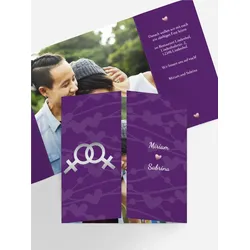 Einladungen zur Hochzeit selbst gestalten mit Spruch und Fotos im Onlinedesigner bei Meine-Kartenmanufaktur.de