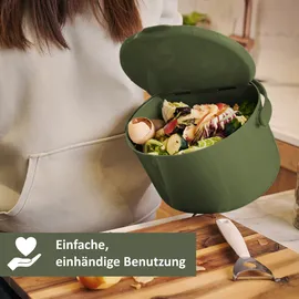Skaza Exceeding Expectations Behälter für Küchenabfälle, formschöner Komposteimer, olive