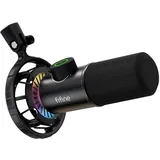 Fifine Mikrofon PC USB C,Gaming Mikrofon PS4 PS5 MAC, Dynamische Microphone mit RGB, 16BIT/48KHZ & 3,5mm Kopfhöreranschluss, Plug-and-Play Nierencharakteristik Microfon, Shock Mount