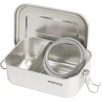 Wenco Lunchbox 555661, Edelstahl, mit Bügelverschluss und Trenner, 16