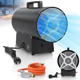 LZQ Gasheizgebläse 30kW, Gas Heizgerät mit Druckregler & Überhitzungsschutz, für Werkstätten & Industrie