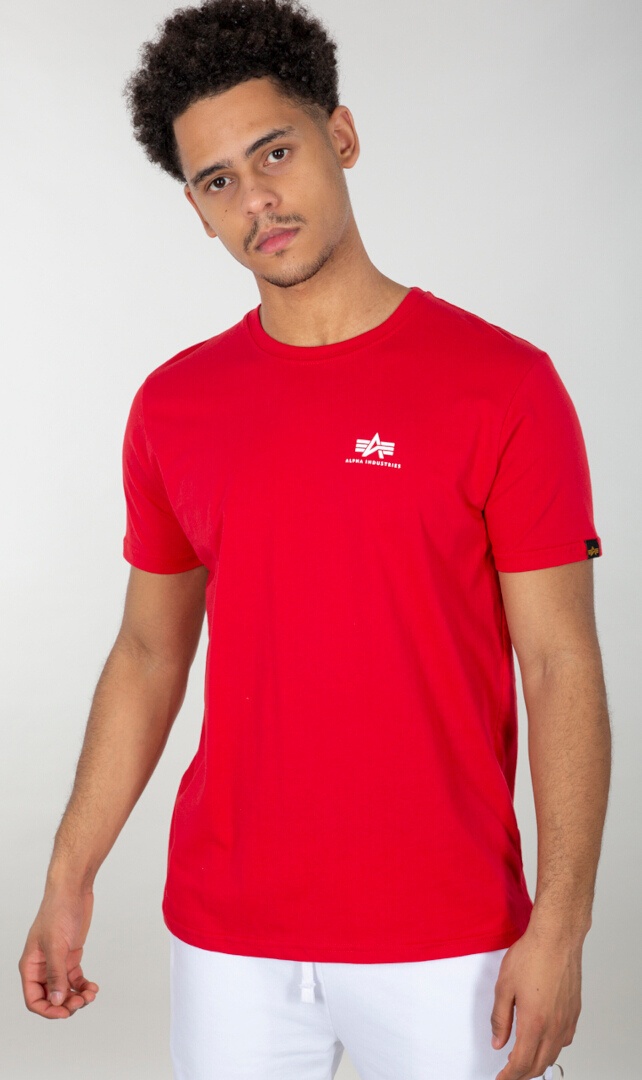 Alpha Industries Backprint T-shirt, wit-rood, M