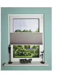 HOME WOHNIDEEN Plissee UP&DOWN 70 x 210 cm grau