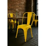 Industrie Stuhl Ferro gelb | Tolix Stil Stuhl | stapelbar