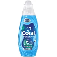10,36€/L- 4x Coral Flüssigwaschmittel MagicWash Quick&Care Sport&Synthetic-840ml