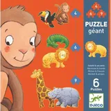 Djeco Riesenpuzzle: Dschungeltiere - 4,6,9 Teile