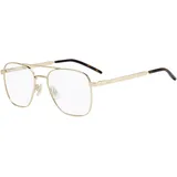 Hugo Quadratisch Metall Brillen in Gold für Herren, Brille mit Sehstärke, optional mit Sonnenbrillen tönung oder Blaulichtfilter (Modell Hg 1034)