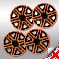 NRM Radzierblende Action schwarz/orange 16 Zoll 4er Set