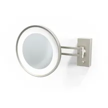 Decor Walther BS 36 Wandkosmetikspiegel beleuchtet 3x, 7,5W, 4000K, Nickel satiniert