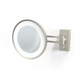 Decor Walther BS 36 Wandkosmetikspiegel beleuchtet 3x, 7,5W, 4000K, Nickel satiniert