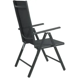 Svita Gartenstuhl 57 x 57 x 108 cm schwarz 2 St.