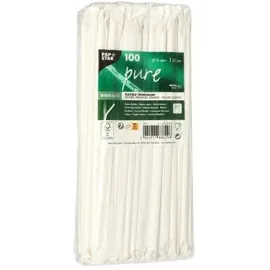 Papstar Strohhalme 20 cm 100 St. Weiß