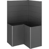 Biohort Belvedere Sichtschutz L-Form 2 Stk. 102 x 91 cm dunkelgrau