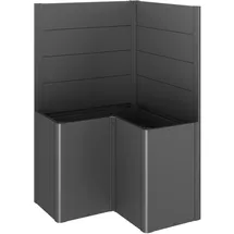 Biohort Belvedere Sichtschutz L-Form 2 Stk. 102 x 91 cm dunkelgrau