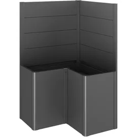 Biohort Belvedere Sichtschutz L-Form 2 Stk. 102 x 91 cm dunkelgrau