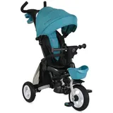 Byox Tricycle Flexy Lux 3 in 1 Dreirad, klappbar, Gummireifen, drehbarer Sitz dunkelblau