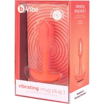 b-Vibe Vibrating Snug Plug 1, 10 cm, orange