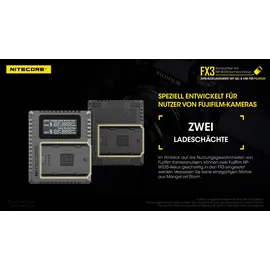 Nitecore FX3 Ladegerät für Fujifilm NP-W235