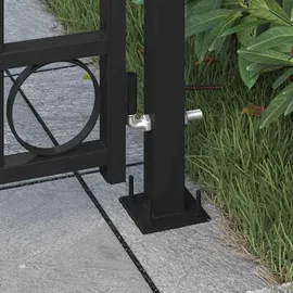 vidaXL Gartentor 105 x 204 cm Schwarz/Metall