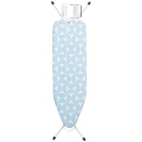 Brabantia Bügelbrett B - Für Dampfbügeleisen - Kompakt & Faltbar - Höhenverstellbar - Rutschfeste Füße - Perfekt Angepasster Baumwollbezug - Kinder- & Transportsicherung - Fresh Breeze - 124 x 38 cm