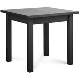 Konsimo Esstisch Esszimmertisch Küchentisch quadratisch "SALUTO", Grau, Buchenholz/Laminat, Modern, 80-110x76x80 cm - Grau