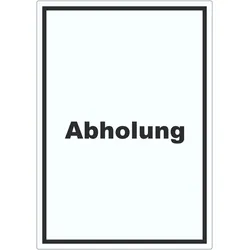 Abholung Aufkleber mit Text Post hochkant A6 (105x148mm)