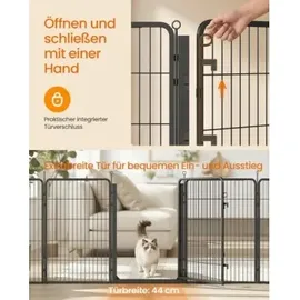 Songmics Flexibles Freigehege Rostfreies Metall 170 x 170 x 100 cm Schwarz