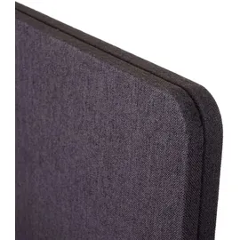 Mendler Akustik-Tischtrennwand HWC-G75, Büro-Sichtschutz Schreibtisch Pinnwand, doppelwandig Stoff/Textil ~ 60x75cm braun-grau
