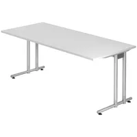 Bümö Schreibtisch Weiß, Nachbildung, Rechteckig, 180x72x80 cm, FSC Mix,