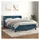 vidaXL Boxspringbett mit Matratze Dunkelblau 140x200 cm Samt