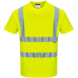 PORTWEST Baumwoll-Comfort-Warnschutz-Kurzarmshirt, Größe: S