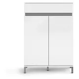 Schuhschrank Genio Dekor Weiß / Hochglanz