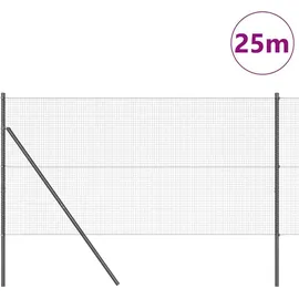 vidaXL Zaunpfosten 25 x 1,2 m Grau/Stahl