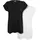 URBAN CLASSICS Extended Shoulder Tee Schwarz/Weiß 5XL