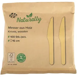1200x Messer aus Holz 16cm