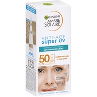 Garnier Ambre Solaire Anti-Age Super UV, LSF 50, Sonnenschutz mit Hyaluron und Vitamin B gegen Falten und Trockenheit, 1 x 50 ml