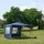 Relaxdays Pavillon 3 x 3 m inkl. 4 Seitenteile Blau