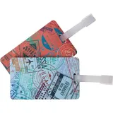 TRAVELON Passport Stamps Kofferanhänger-Set, 2 Stück