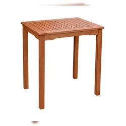 DELUKE Gartentisch COLOGN - Eukalyptus, Natur, 70x50x75cm | Terrassentisch Wetterfest Outdoor Tisch